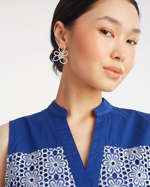 Pearl Flower Knot Earring