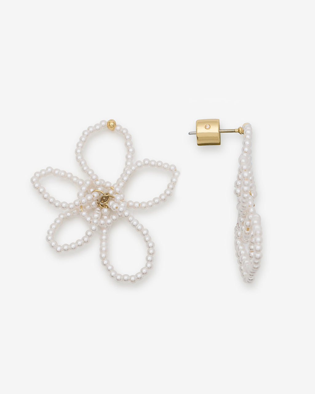 Pearl Flower Knot Earring